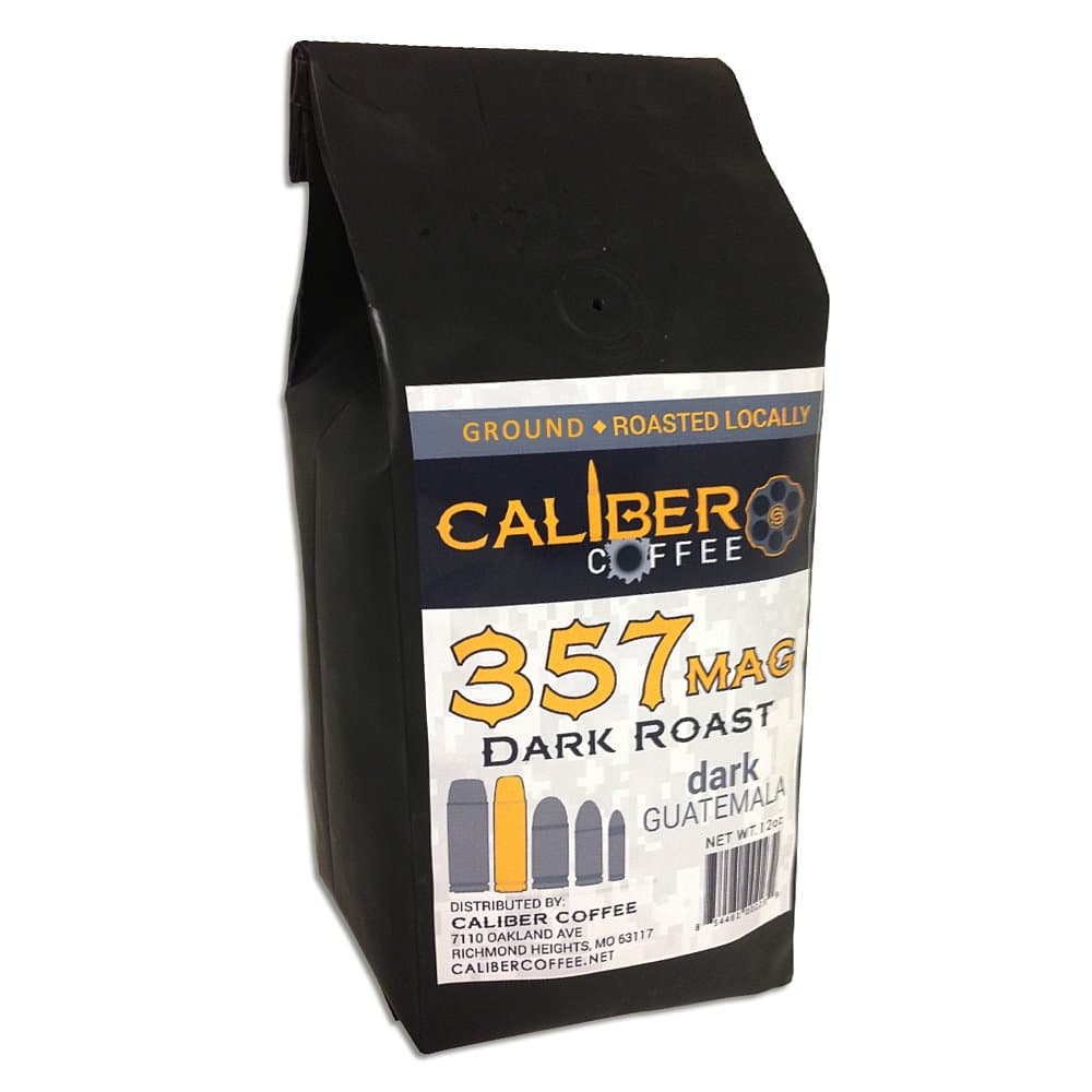 Caliber Coffee, Ground - Drip Grind 12 ounce bag (357 Mag Dark Roast)