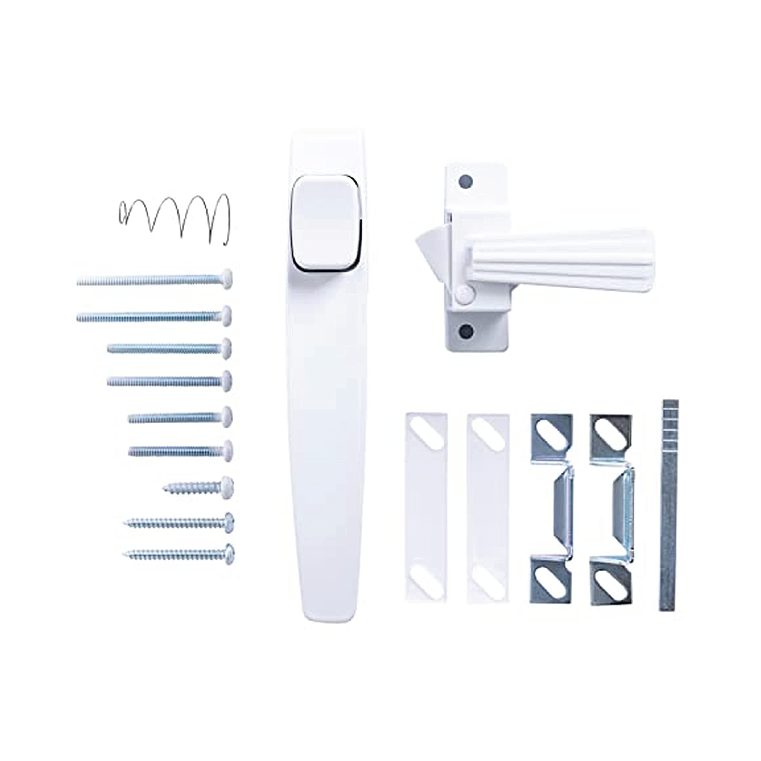 Wright Products - Free Hanging Screen and Storm Door Handle, Replacement Latch Handle for Screen and Storm Doors, No Lock-Out Technology, Easy Installation, Modern Design (Transitional, White)