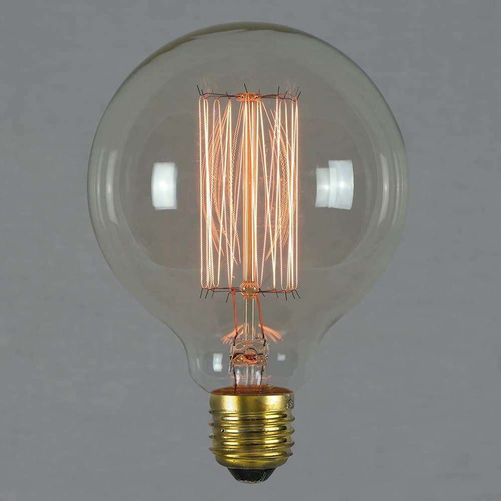 Vintage Edison Globe Light Bulb 60w - Large Squirrel Cage Globe 9.5cm E27 ES Dimmable - The Retro Boutique ®