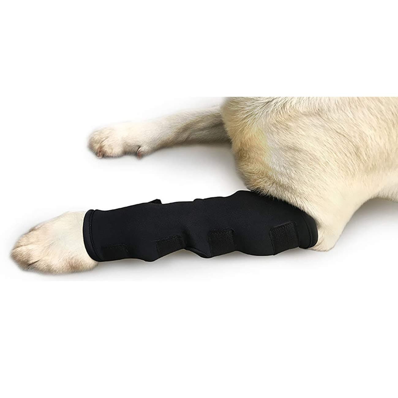 VANVENE Extra Supportive Dog Canine Rear Front Leg Hock Joint Wrap Protects Wounds Compression Brace Sleeve with Straps for Heals and Prevents Injuries and Sprains Helps Arthritis (X-Large)