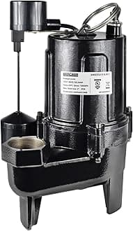 - WASSERMANN 3/4 HP Sewage Pump 2 inch Discharge with Auto Float Switch, 115V 7200 GPH Cast Iron Submersible Sewage Pump, Sump Pump for Basement Sump Basin Sewer Well 2" NPT Discharge with 10 FT Cable
