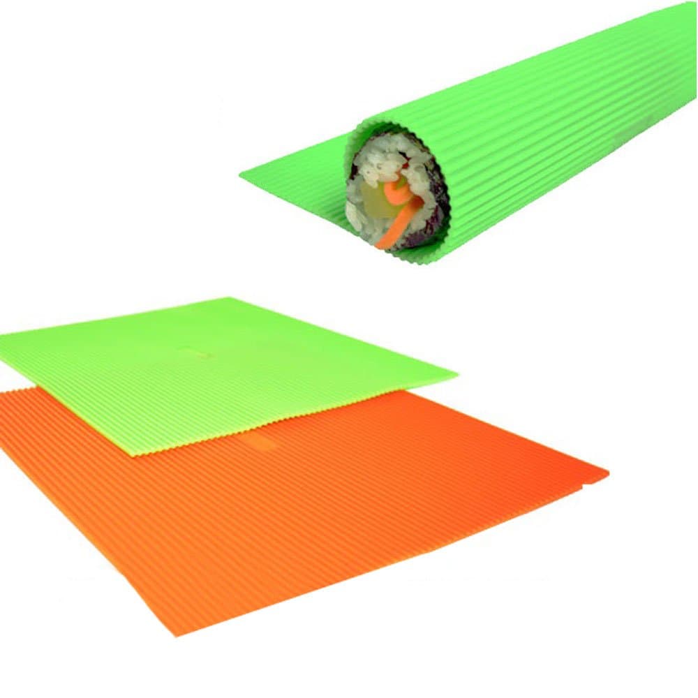 Silicone Gimbap Mat Cooking Tools Rice Roller Safe (Orange)