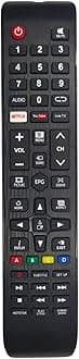 Remote Control for Cemex, Treeview, Eairtec & Wisdom LCD LED Smart Universal TV Remote with Netflix & YouTube (Black, CEMEX NET You/Smart Cloud Led Tv) (Match Old Remote Before Buying)