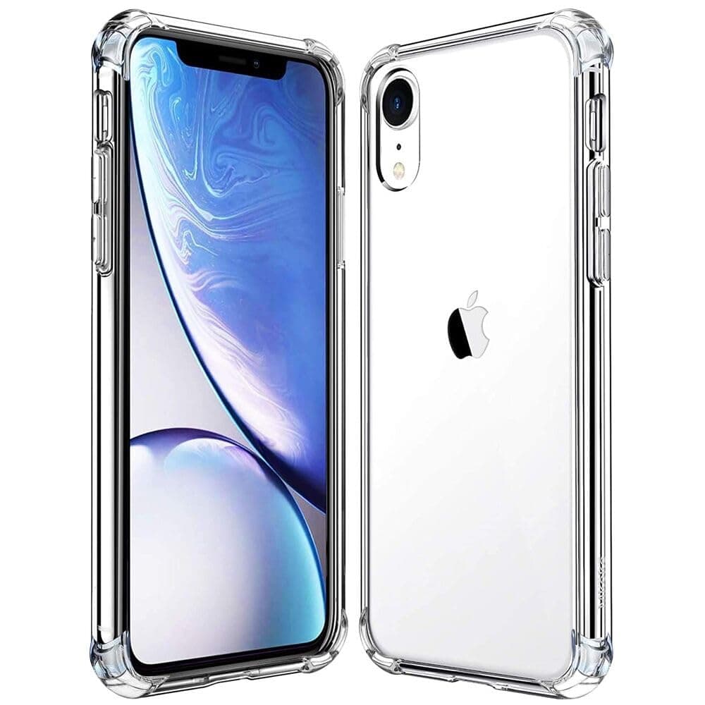 Hually Case Compatible with iPhone XR (6.1-Inch), Ultra Slim Clear XR Case with Anti-Scratch Hard PC Back and Shock-Proof Soft TPU Bumper Cover for iPhone XR -Transparent