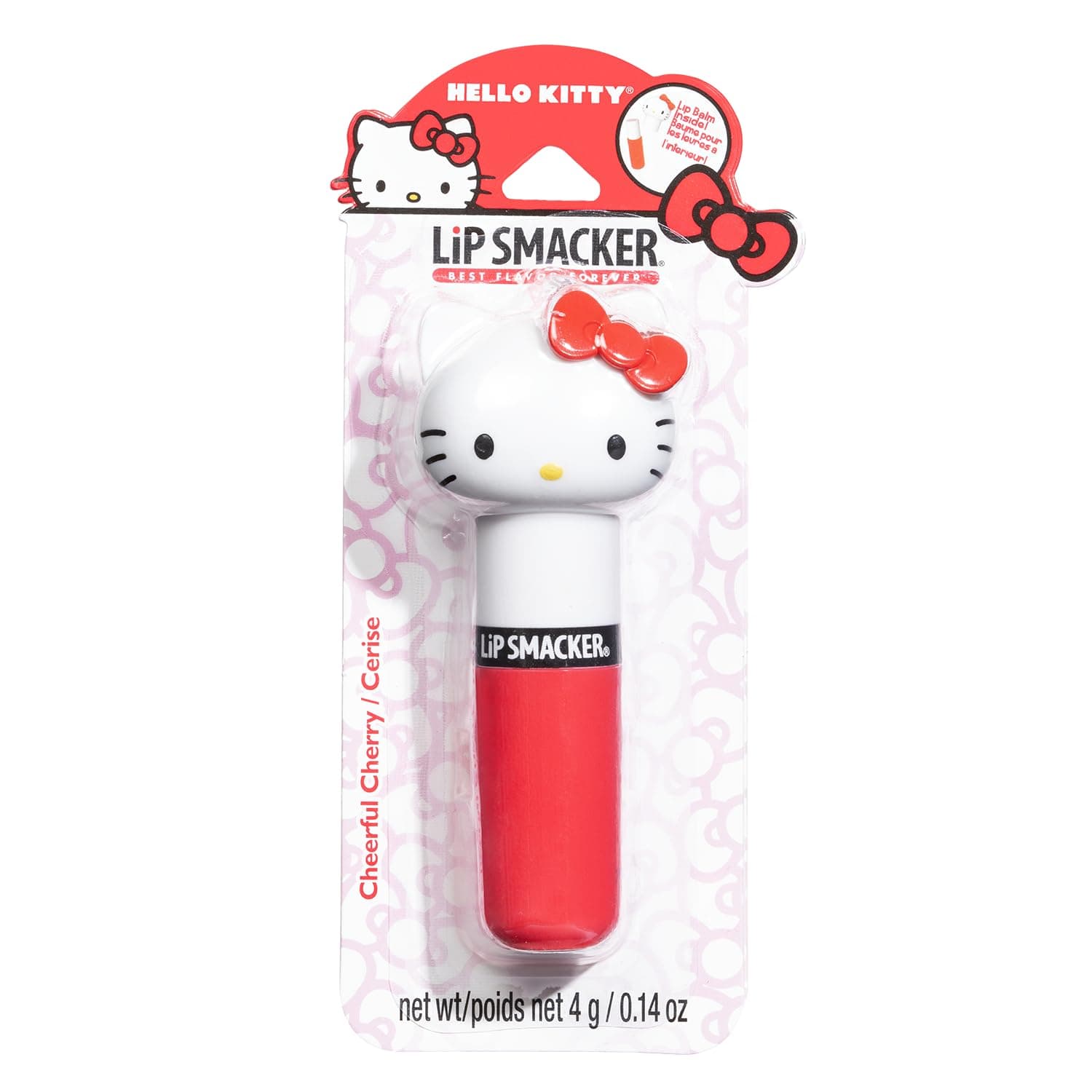 Lippy Pals Sanrio Hello Kitty, Flavored Moisturizing & Smoothing Soft Shine Lip Balm, Hydrating & Protecting Fun Tasty Flavors, Cruelty-Free & Vegan - Cheerful Cherry