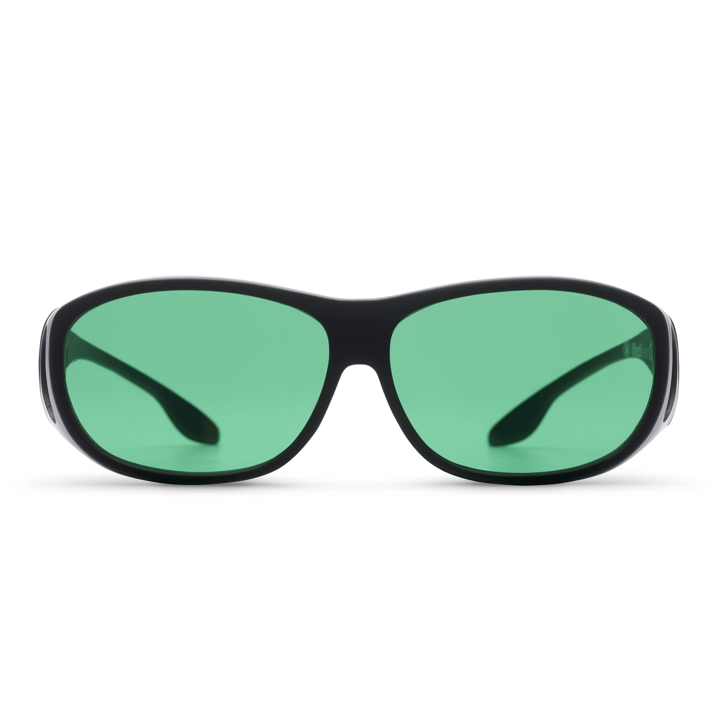 MigraLens Migraine Relief Fit-Over Glasses Medium Size | Outdoors and Computer Screens | Unisex | Green Lenses