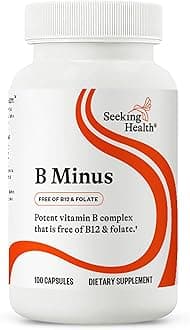 B-Minus - Complex Vitamin Supplement with Biotin & Riboflavin - Vitamin B Blend Supports Brain Health & Energy - 100 Capsules