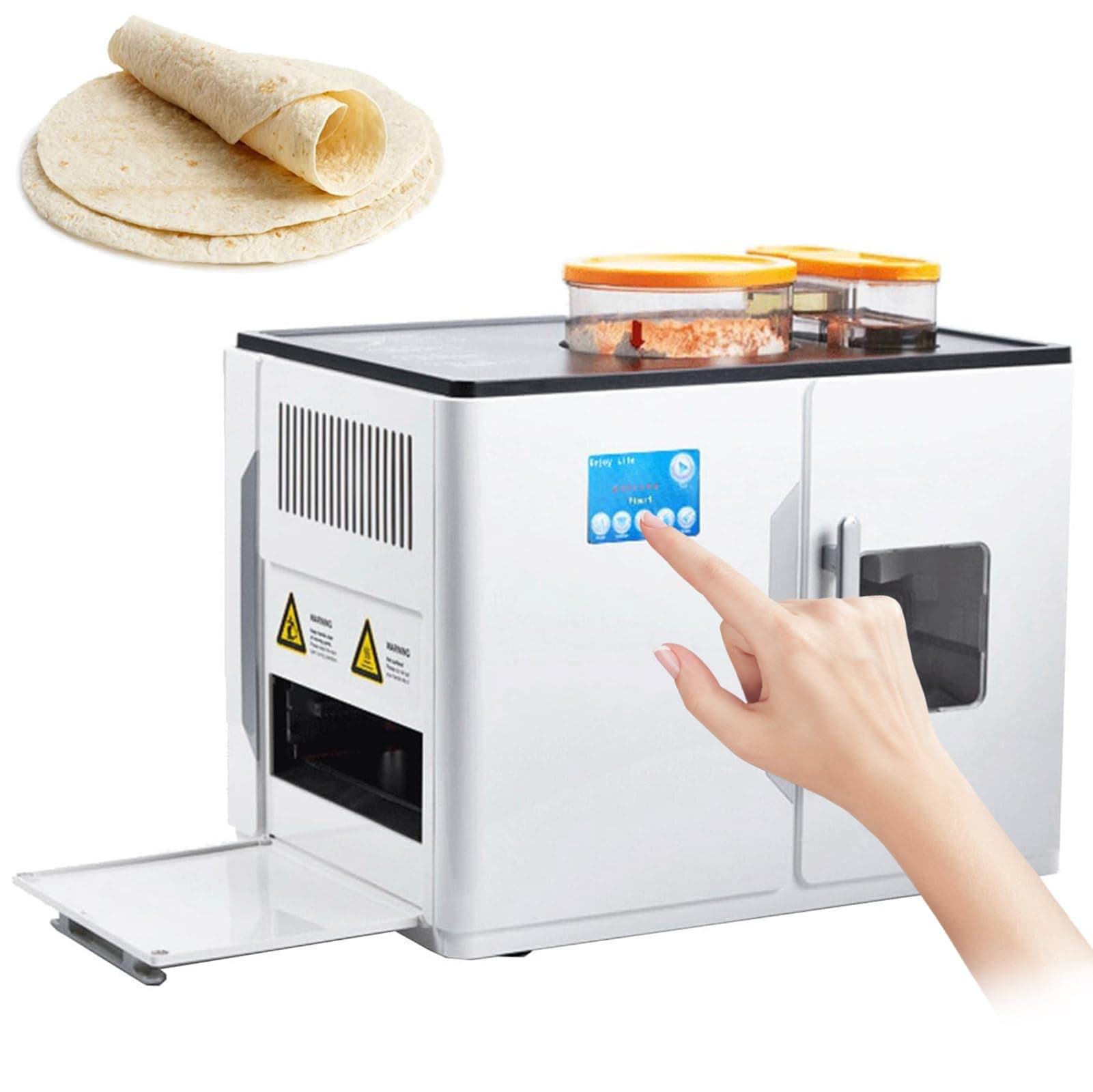Fully Automatic Roti Maker, Electric Chapati & Tortilla Pan Machine for Flatbreads, Naan, and Pancakes, One Touch Operation for 20 Pieces at Once Perfect for Chapati, Corncakes