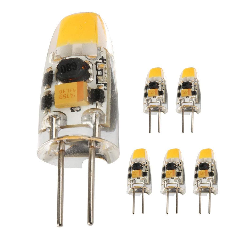 G4 LED Bulb 1.5Watt led 20W Halogen Replacement 12V AC/DC 2700K Warm White Dimmable 5Pack
