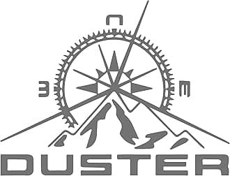 Compass Stickers Compatible with Duster Renault Car Back Sides Bumper Decal Black Vinyl L x H 20.00 cm x 15.00 cm (Grey)