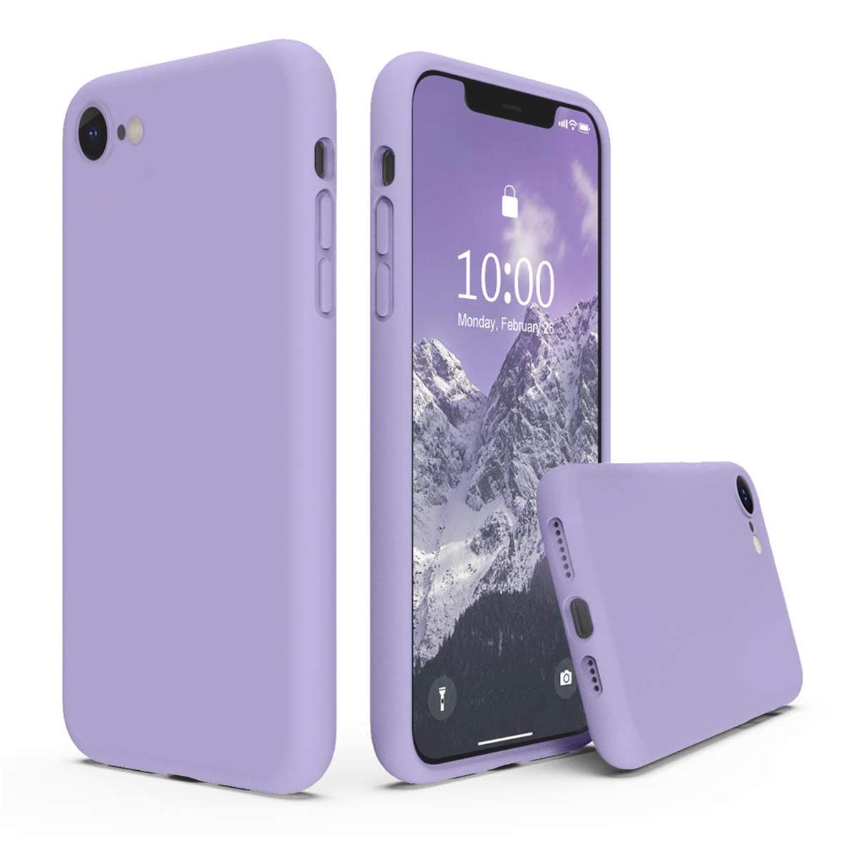 for iPhone 8/iPhone 7 Liquid Case Anti-Slip Anti-Fall Liquid Silicone Gel Rubber Bumper Case with Soft Microfiber Lining Cushion Slim Hard Shell Shockproof Anti-Dirt Protective Case Cover -MatchaGreen