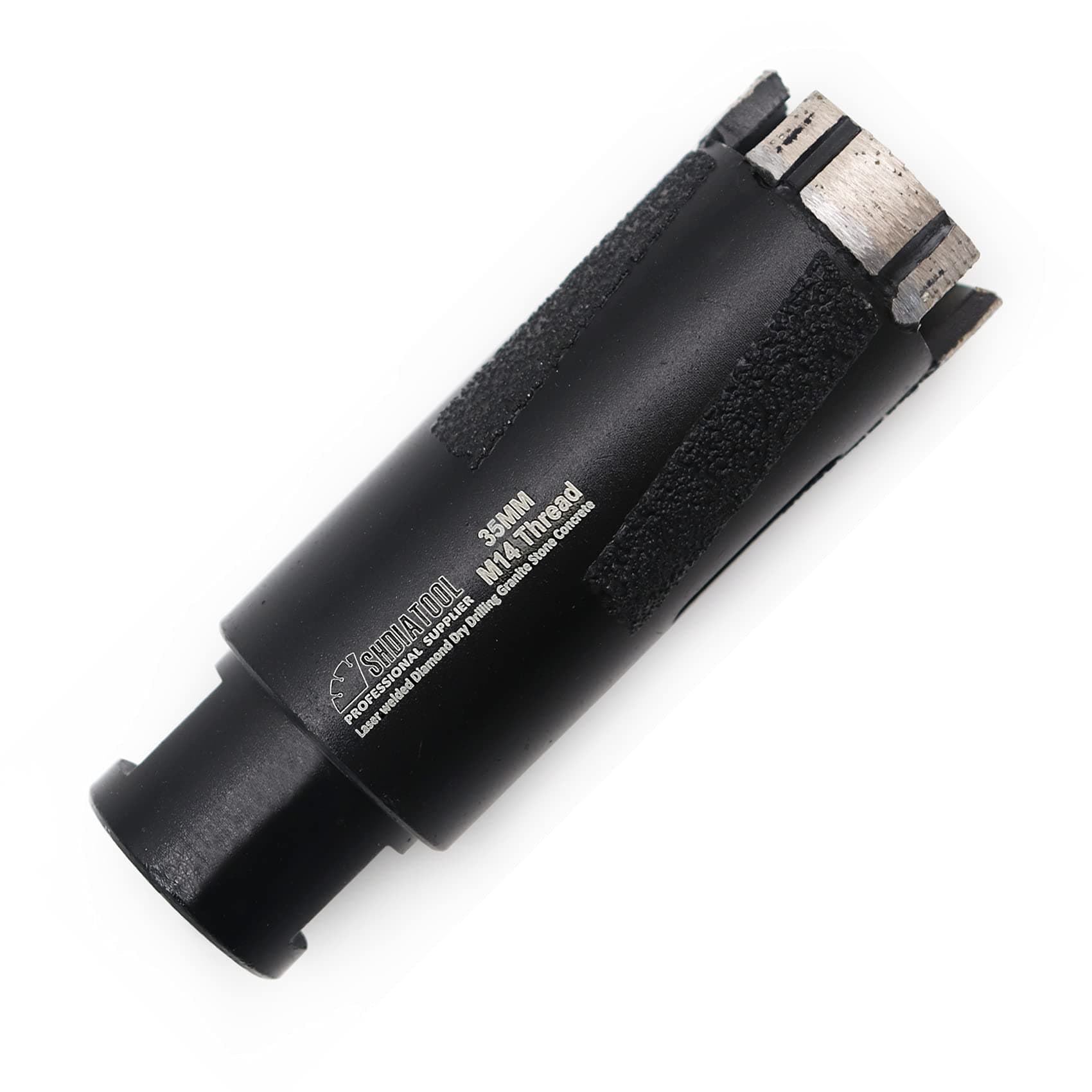 SHDIATOOLDiamond Drill Core Bit Laser Welded 35mm M14 Thread for Dry Drilling Concrete Hard Granite Marble All Mature Stone