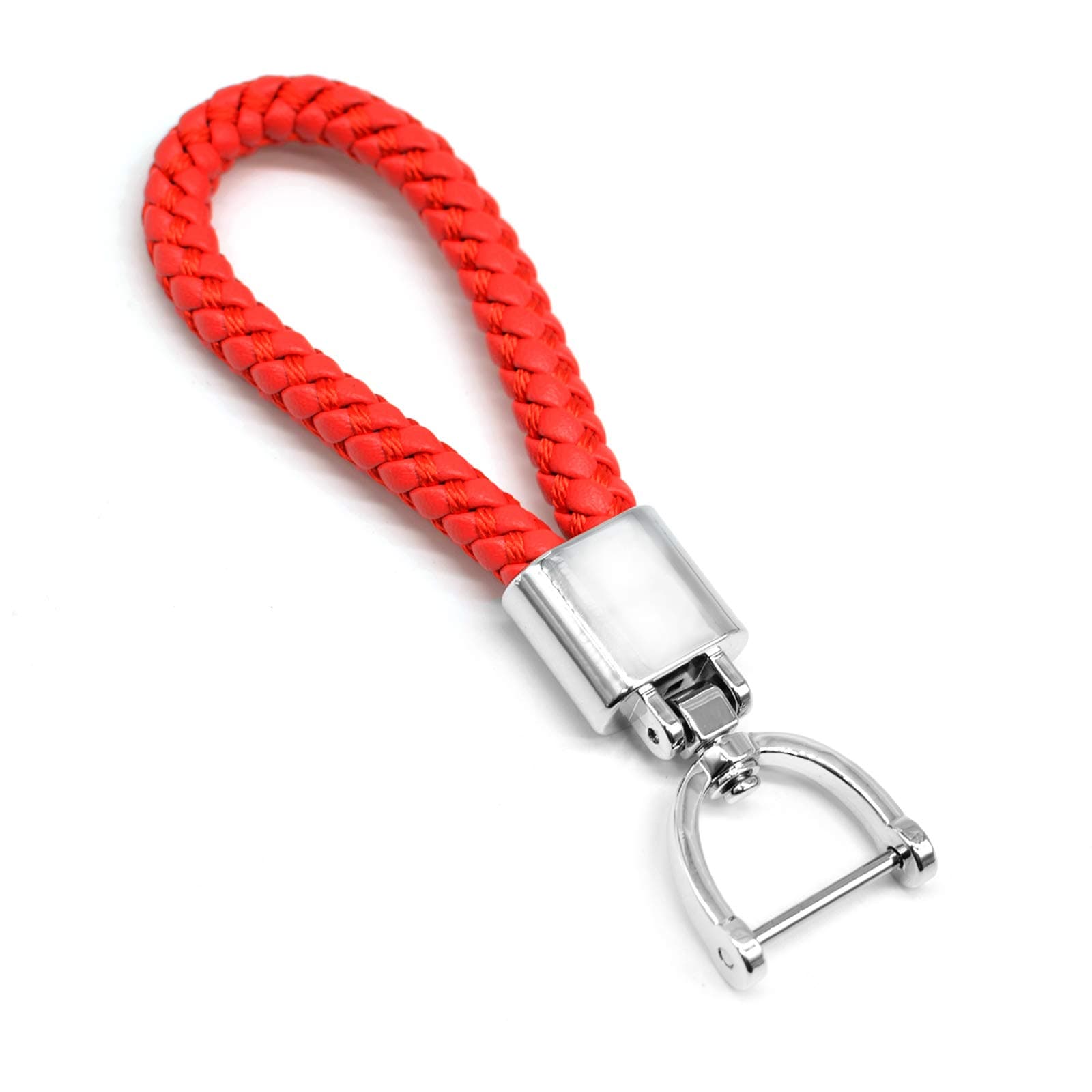 Leather Keychain Red