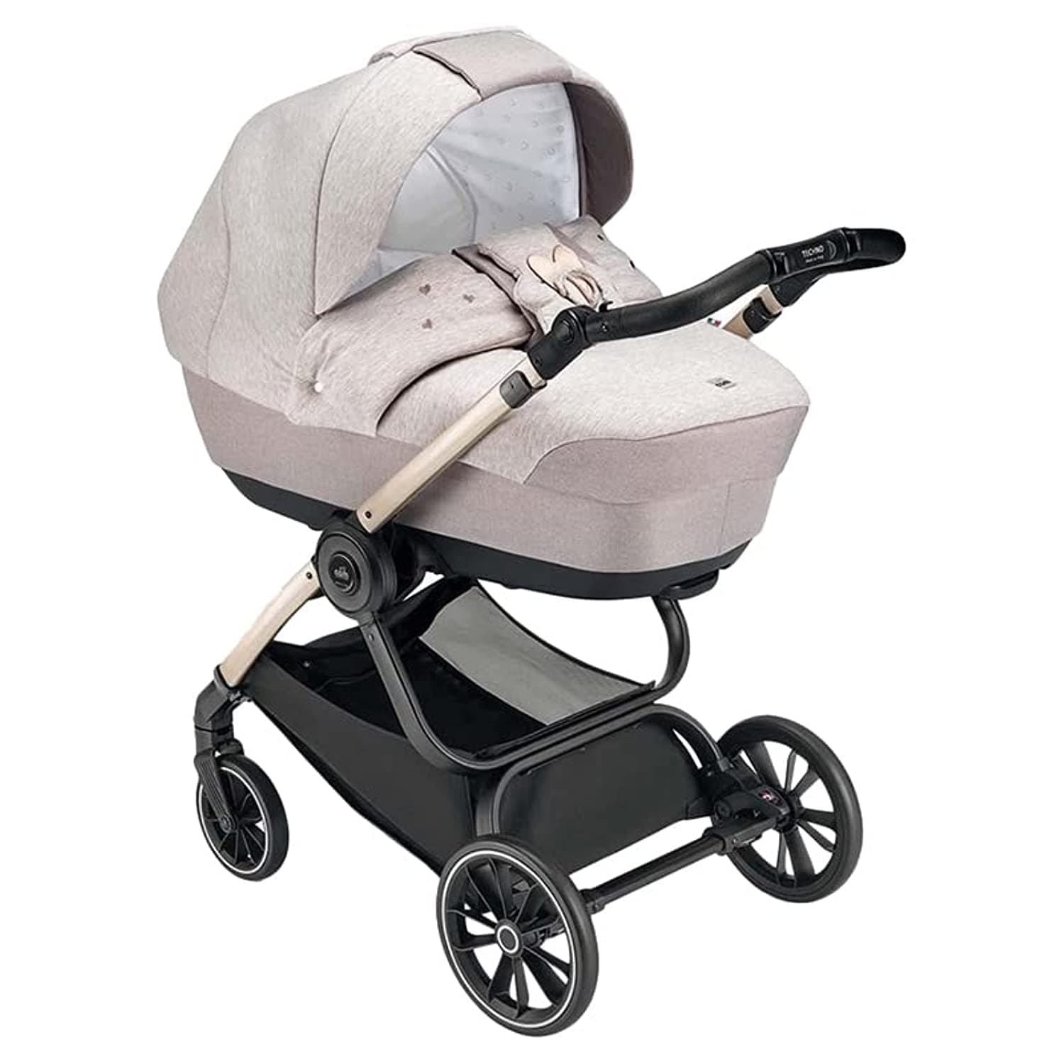 Cam Mod. Softy with Techno Frame Travel System, 0-36 Months, Beige, Pack of 1