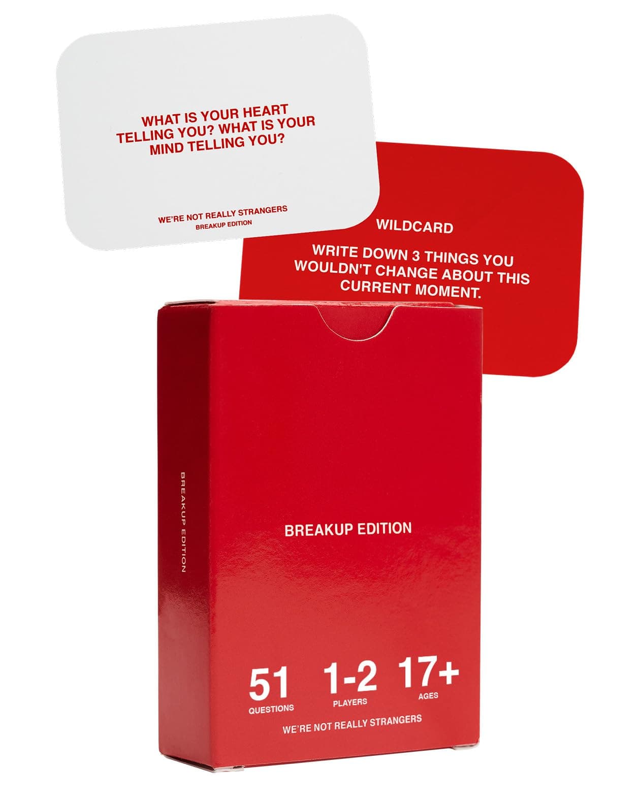 WE'RE NOT REALLY STRANGERS: Breakup Edition - Self-Reflection Card Game for Adults, Ages 18+