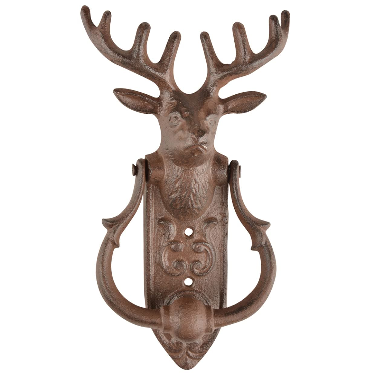 Esschert Design DB78 Rustic Cast Iron Door Knocker Deer
