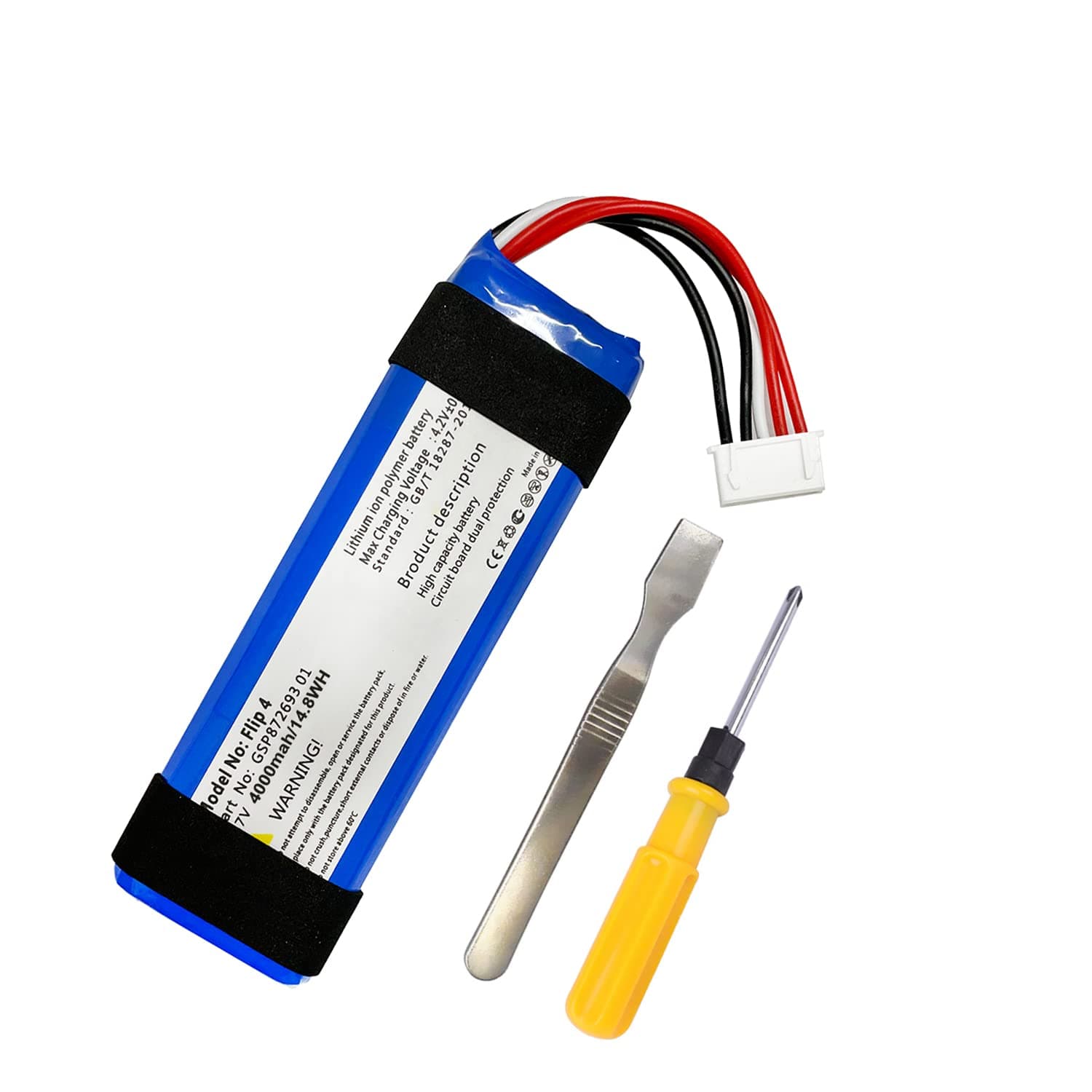 Replacement Battery for JBL Flip 4, Flip 4 Special Edition, Flip4, GSP872693 01 3.7V