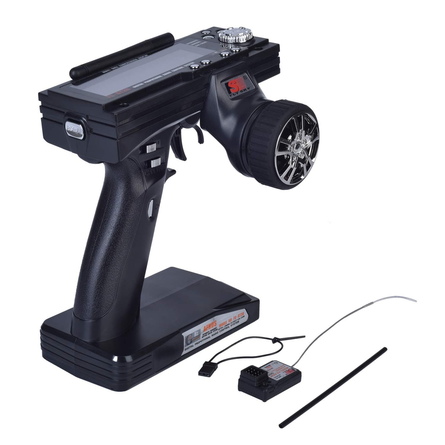 Flysky FS-GT3B 3Ch GT3B RC Transmitter and Receiver 2.4Ghz RC Car Remote Controller with 3 Channal GR3E Radio Receiver for RC Car Boat Rc Trail Crawler Truck