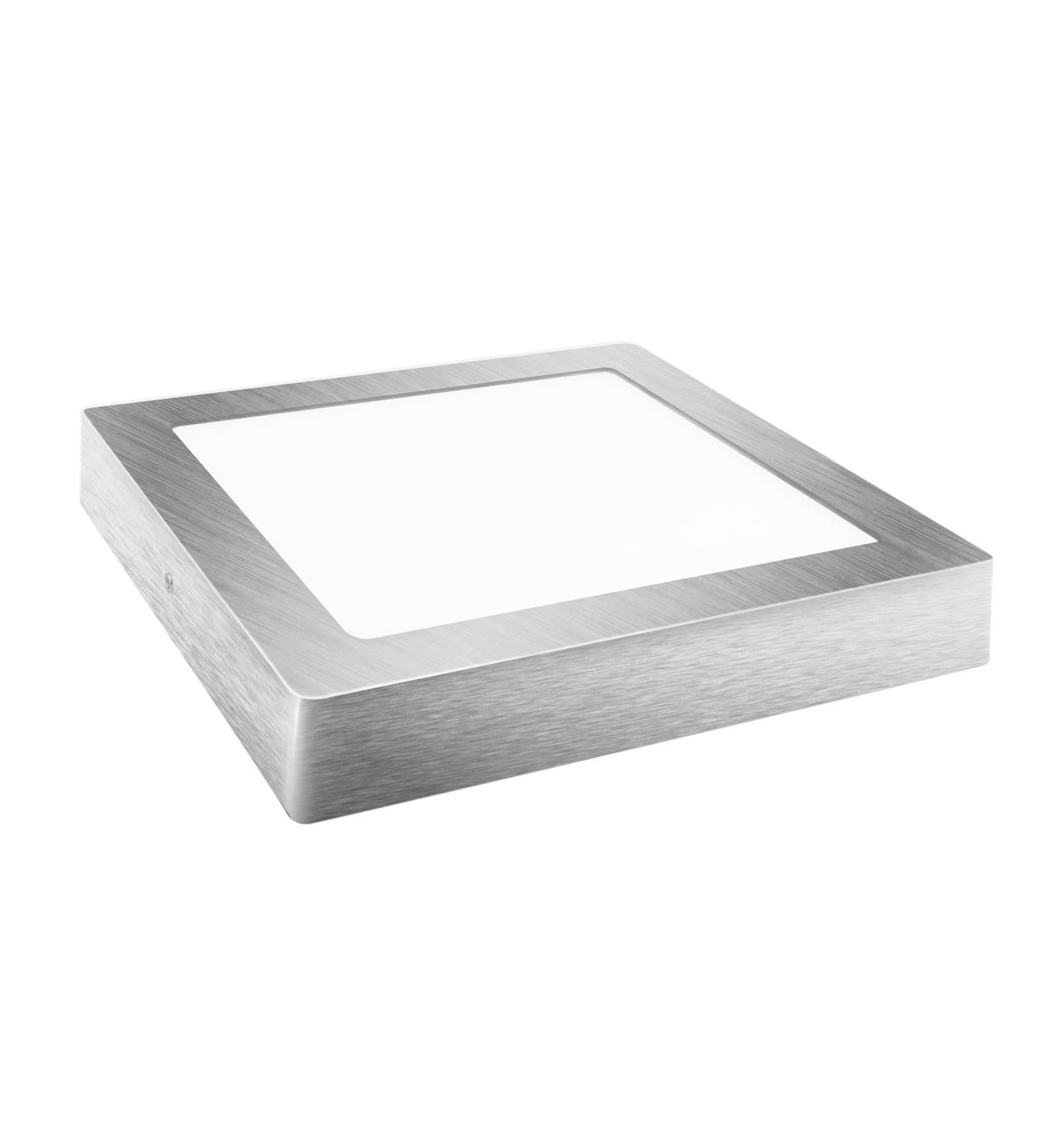Davled – Downlight LED Flat Square, Colour Silver, 18 W, Cool Light, 1800 Lumens, 230 mm [Energy Class A+]