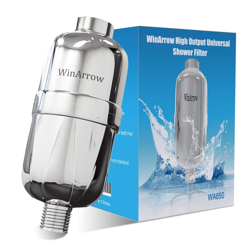 Shower Filter, High Output Universal Replaceable Water Purifier Powerful Remove Chlorine Heavy Metal Let Your Hair and Skin Healthier Teflon Tape (Filter-L)