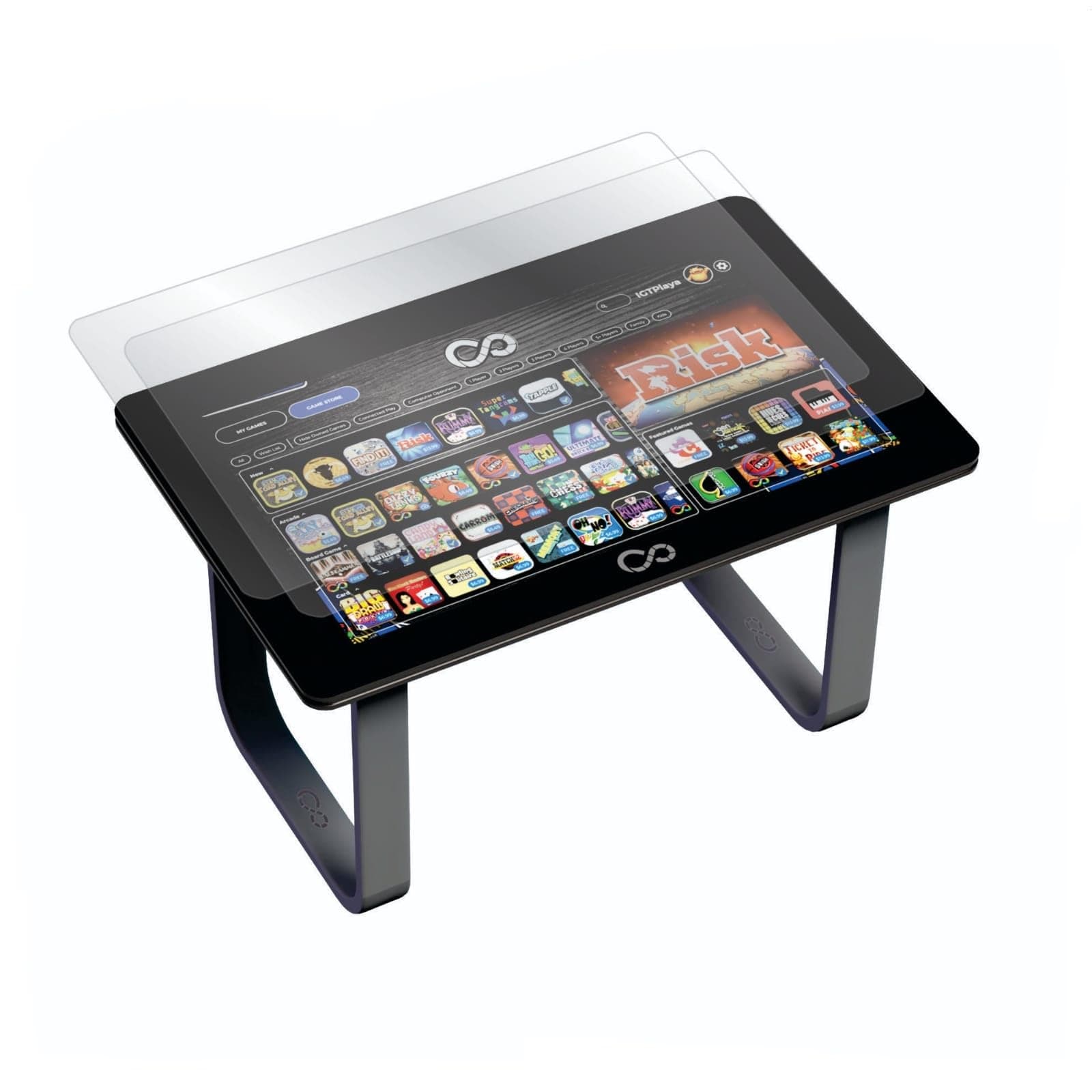 Compatible with Arcade1Up Infinity Game Table (32 in) - Matte Anti Glare Anti Fingerprint Film Skin - Pack of 2