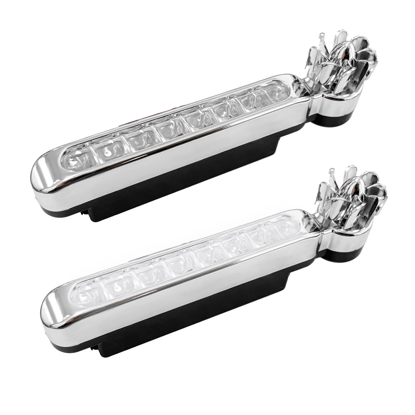 Dickno 2 PCS LED Wind Powered Vehicle Lights, 8 LED Waterproof Car Wind Energy Daytime Light, Auto LED Daytime Running Lights No Need External Power Supply, Universal Car Accessories (White)