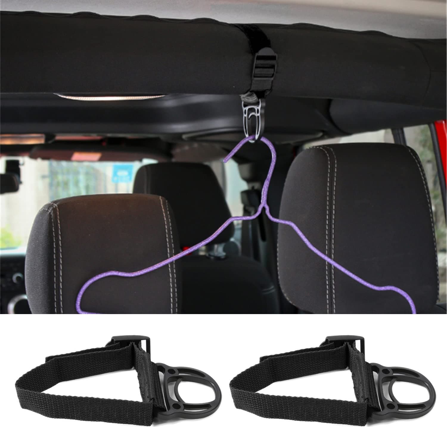 Roll Bar Coat Hanger Clothes Hook for Jeep Wrangler