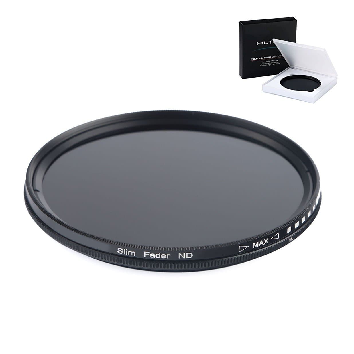 40.5MM Variable Neutral Density Slim Filter - ND2 to ND400 ND Filter for Sony Alpha a6500, a6300, a6000, a5000, a5100, NEX 5, NEX 6 with Sony SELP1650 16-50mm Power Zoom Lens