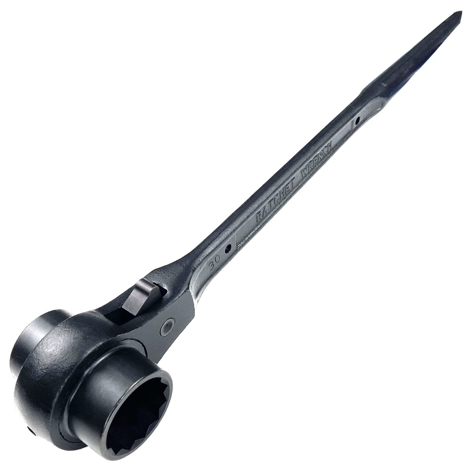 Wedo Scaffold Ratchet Spanner, Double Side Socket Wrench, Quick Release 55x60mm Spud Wrench, Length 565mm, Cr-V, Die-forged