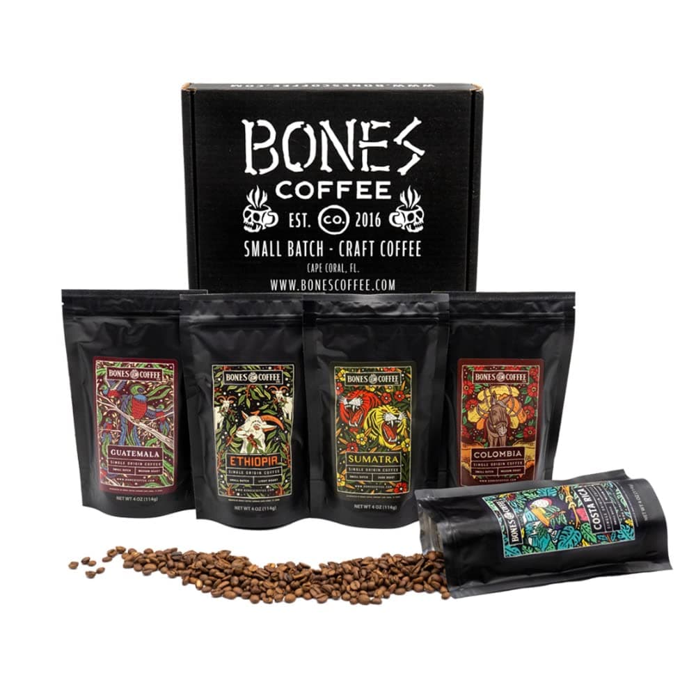 - NEW World Tour Sample Pack, Single-Origin Flavored Coffee Medium Roast Arabica Beans Specialty Coffee Gifts Compatible Auto Drip and French Press, 4 oz Pack of 5 Whole Bean