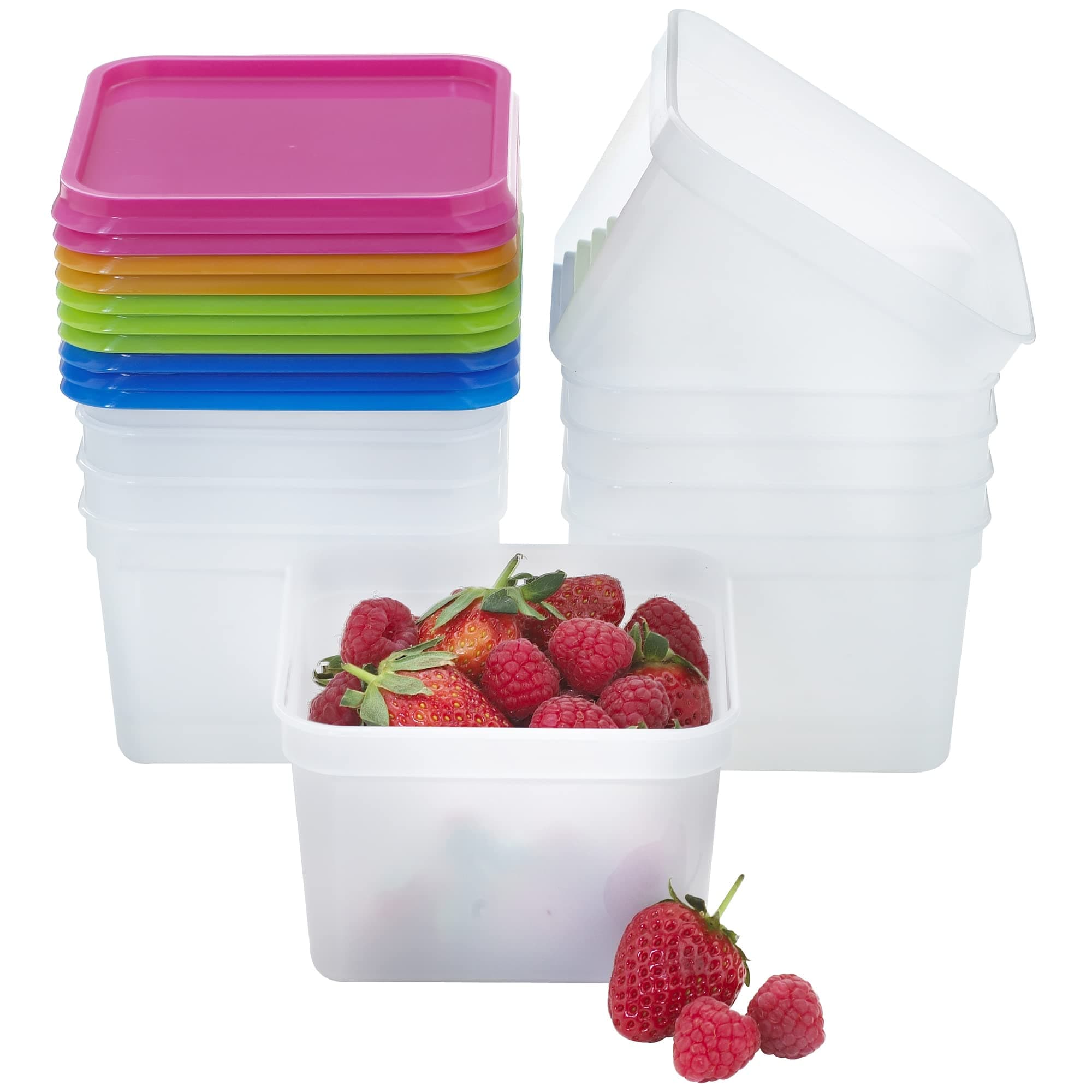 10 Stack a Boxes Food Storage Containers 750ml – Dishwasher Microwave & Freezer Friendly