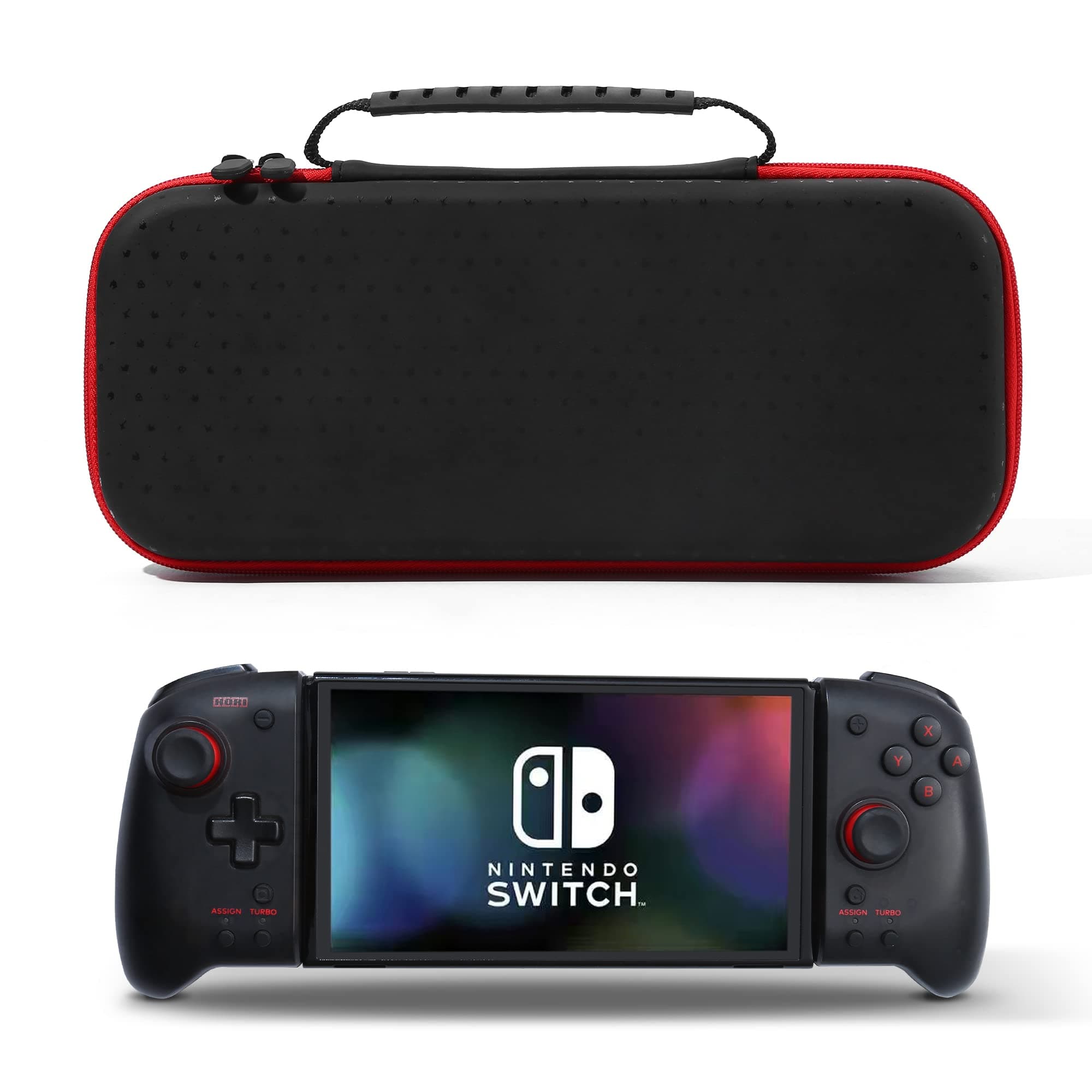 iofeiwak Carrying Case for Switch Hori Split Pad Pro - Portable Hard Shell Carrying Case for Nintendo Switch + Split Pad Pro & RoG Ally & Binbok Joy Pad Controllers - Lightweight & Shockproof