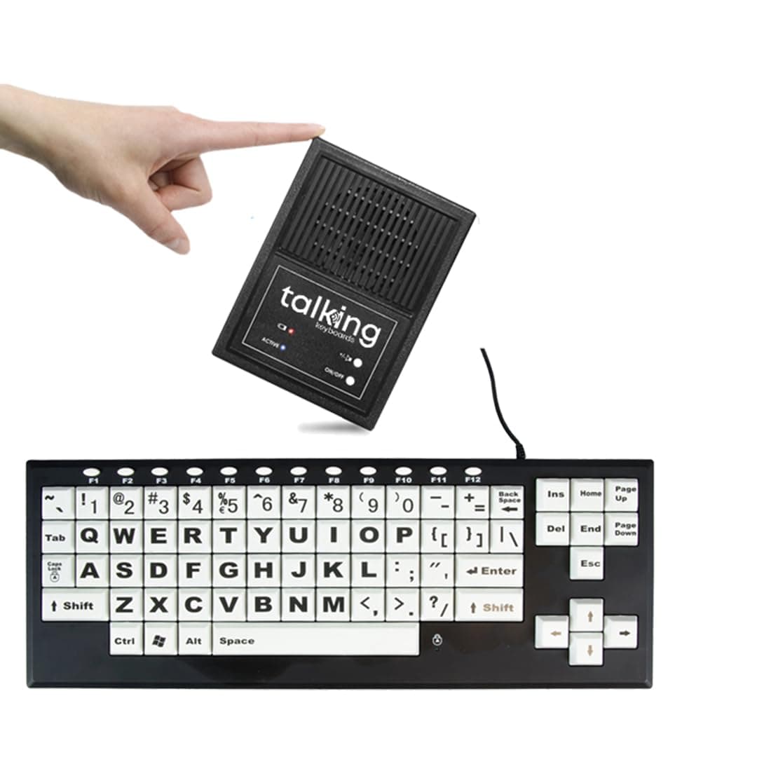 Talking Keyboard | Large, Backlit QWERTY USB Keyboard | Speech Generating Device for Assistive Speaking & AAC Communication