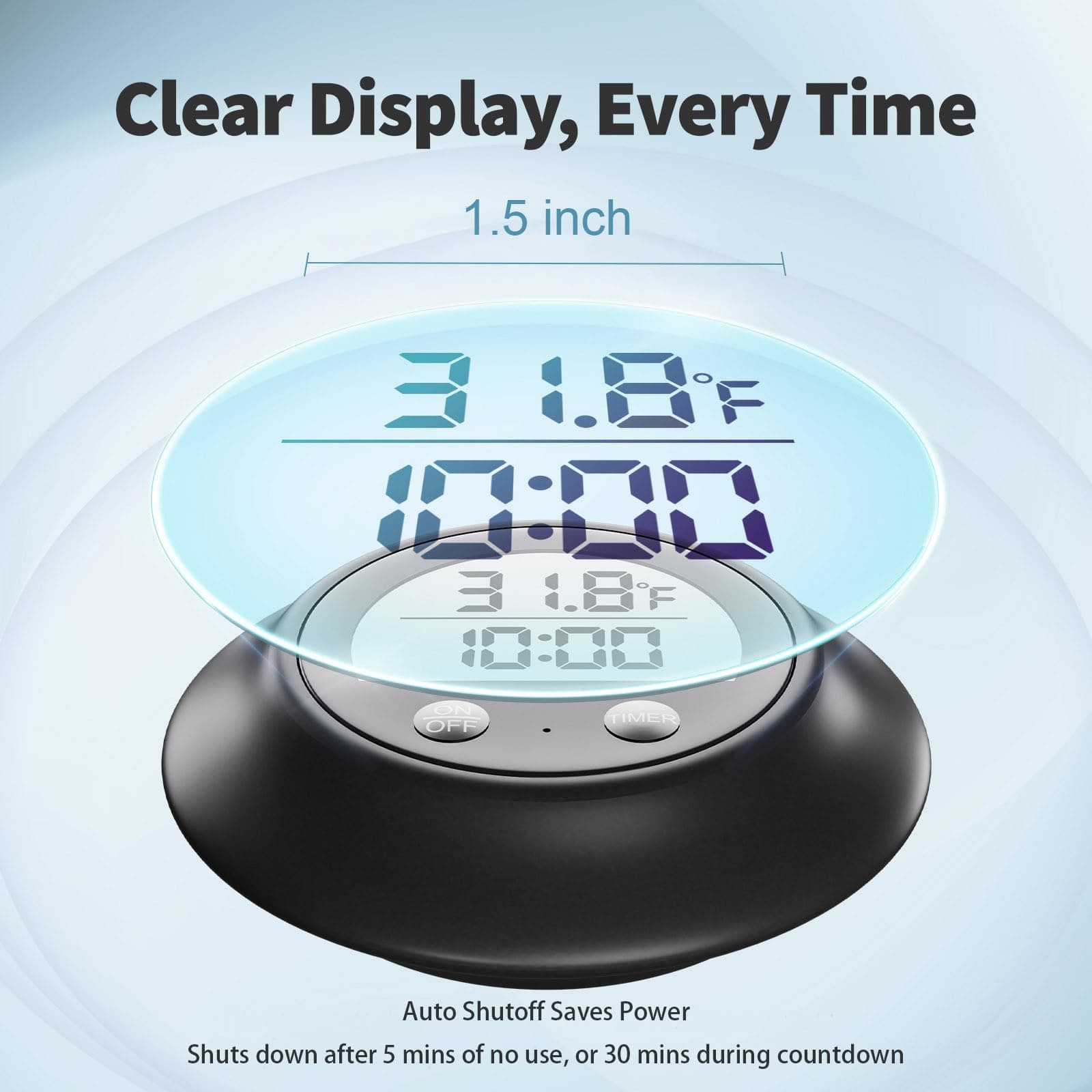 Ice Bath Thermometer Floating with Timer, Waterproof Cold Plunge Thermometer