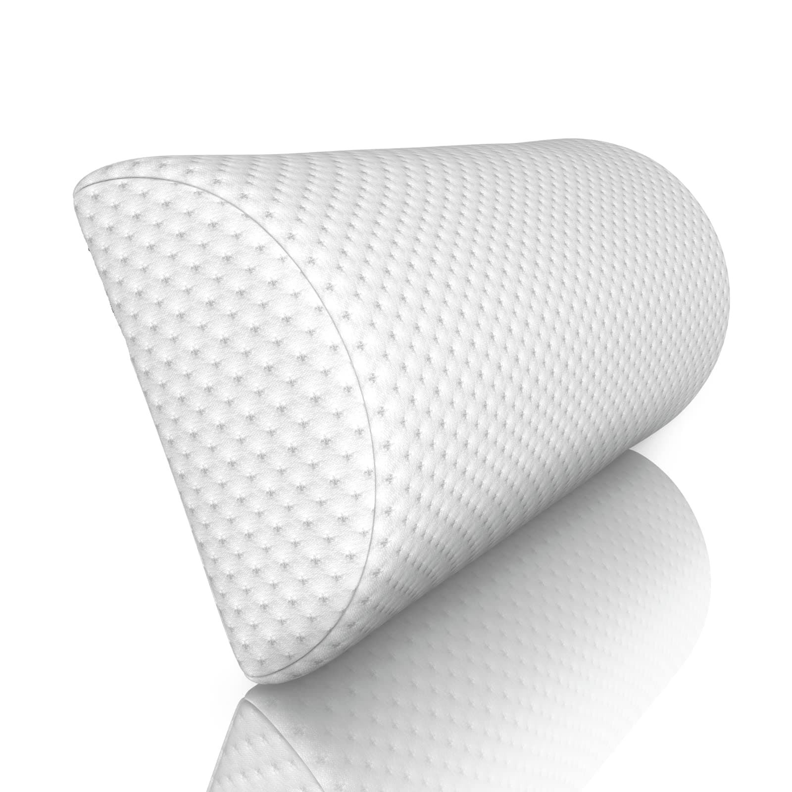 Half Moon Knee Pillow Sleeping Cushion - Side Memory Foam Back Support Extra Firm - Semi-Roll Knee Pillow - Leg Elevation - Pain Relief