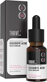 ThriveCo Goodbye Acne™ Serum | Reduces Acne, Marks & Sebum | With Diacnemide™, Azelaic Acid, Witch Hazel & Niacinamide | Nondrying & Moisturising | For Women & Men | Travel-Friendly | 10ml