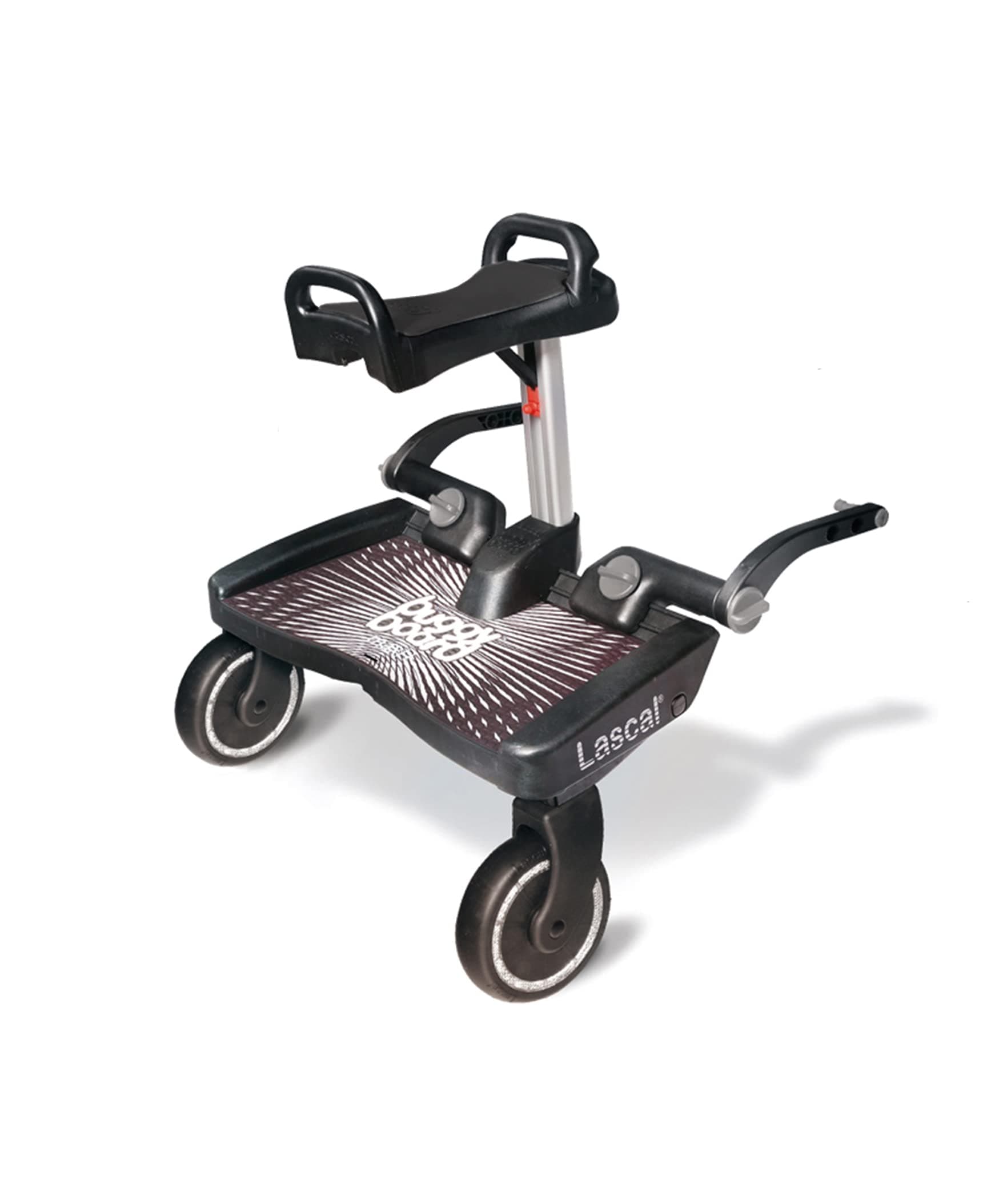 Lascal Maxi Plus Universal BuggyBoard with Saddle Seat for Toddler - Black
