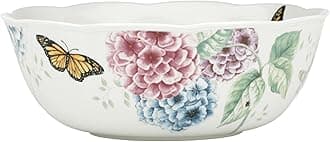 Lenox Butterfly Meadow Hydrangea Large Serve Bowl, 2.70 LB, Multi