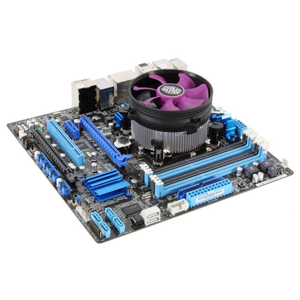 Cooler Master X Dream i117 CPU Air Cooling System - 60.4 mm Low-Profile Cross-Shaped Design, 95mm Low-Noise Fan (19 dBA, 1800 RPM), Push-Pin Clip Installation - Compatible with Intel LGA 1200 Sockets