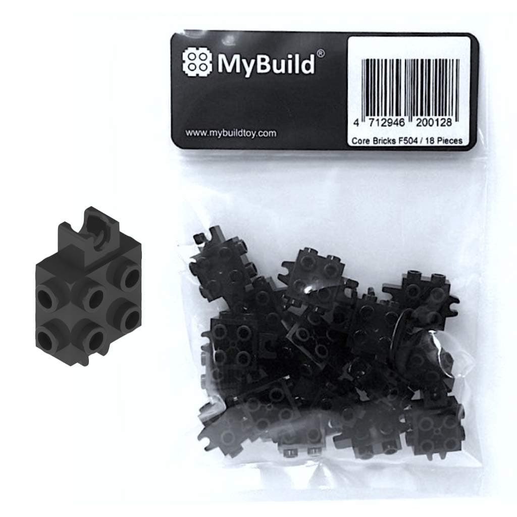 MyBuild Bricks F504 — Socket & Clip Pack (18 pcs) | Structural Joint Set for Mech Sections | Ages 12+