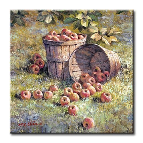 Apples Art Tile Print on Ceramic with Hook or with Feet Indoor Use - Nature, Fruits