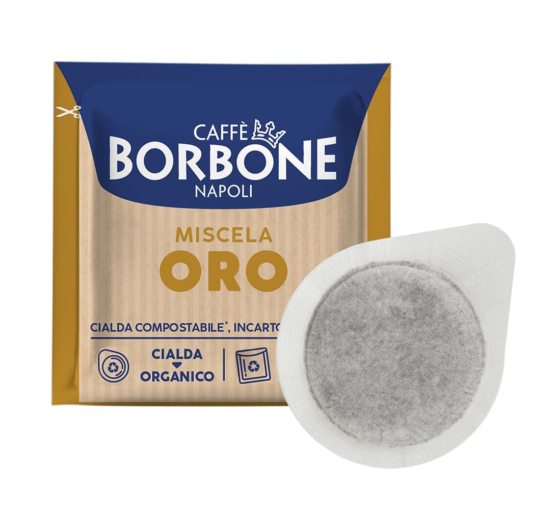 Caffè Borbone Compostable Pod, Gold Coffee Blend - 100 Pads - Compatible with ESE System Paper Pads 44 mm