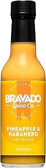 Pineapple And Habanero Hot Sauce By Bravado Spice Gluten Free, Vegan, Low Carb, Paleo Hot Sauce All Natural 5 oz Hot Sauce Bottle Award Winning Gourmet Hot Sauce