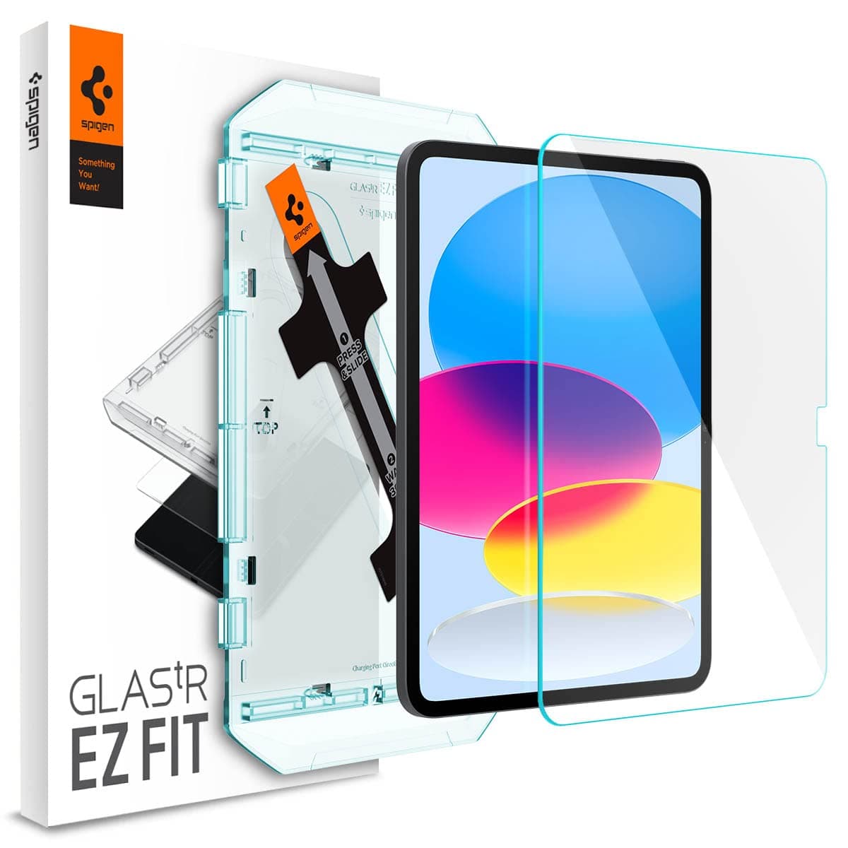 Tempered Glass Screen Protector [GlasTR EZ Fit] designed for iPad 10th Generation 10.9 inch (2022) with Auto Align kit [Case Friendly]