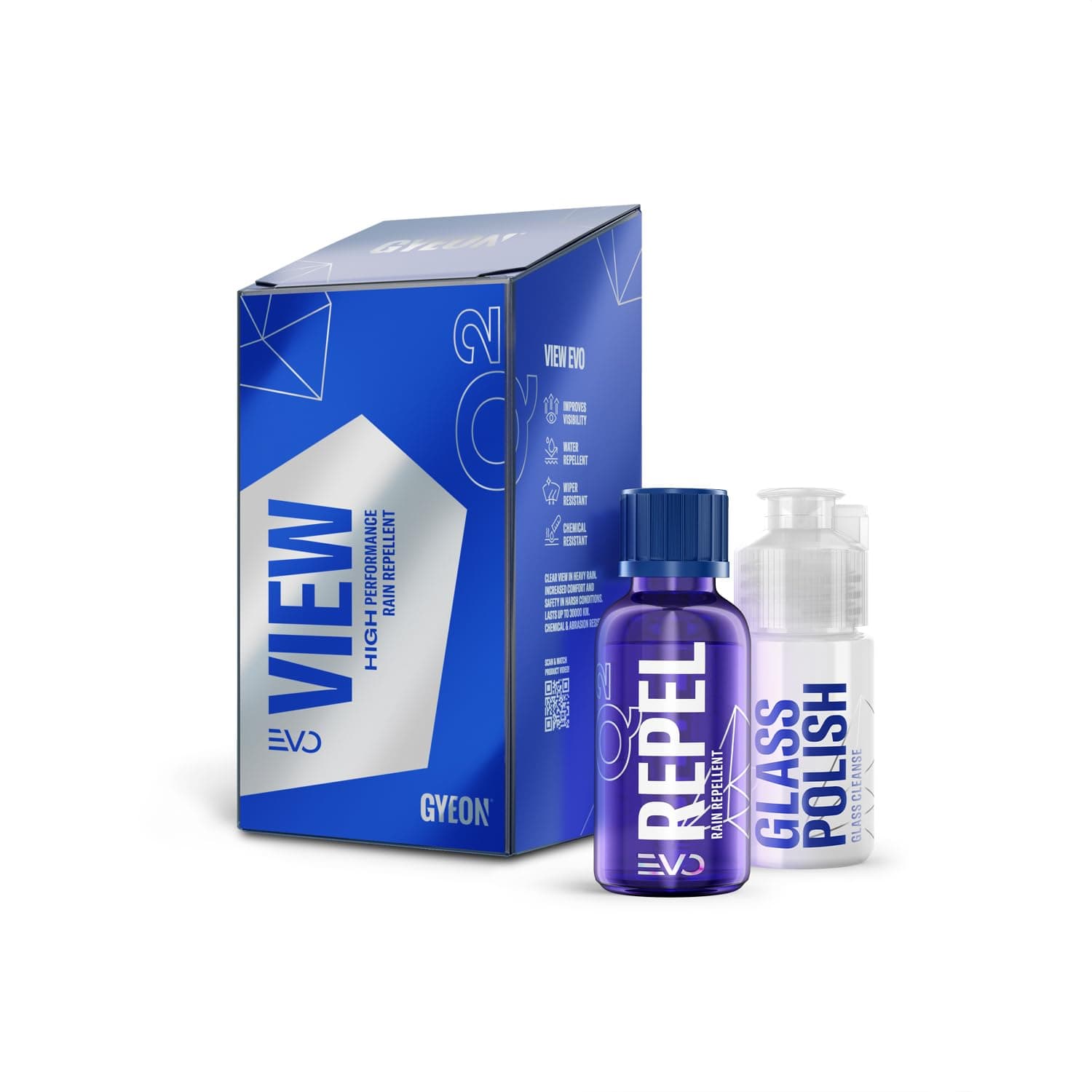 View EVO Windshield Ceramic Glass Coating Hydrophobic Rain Repellent Auto Screen Sealant Improves Visibility Safety Self Cleaning Glass Protection with Long Lasting Durability