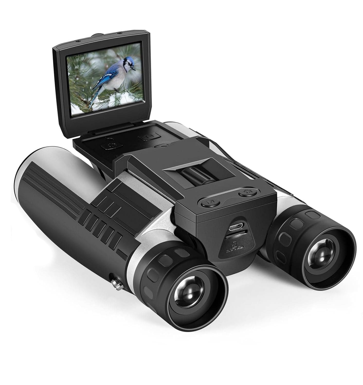 5M 2" LCD 32GB Digital Binocular with Camera 12X32 Video Photo Recorder Camcorder for Bird Watching Football Game Concert