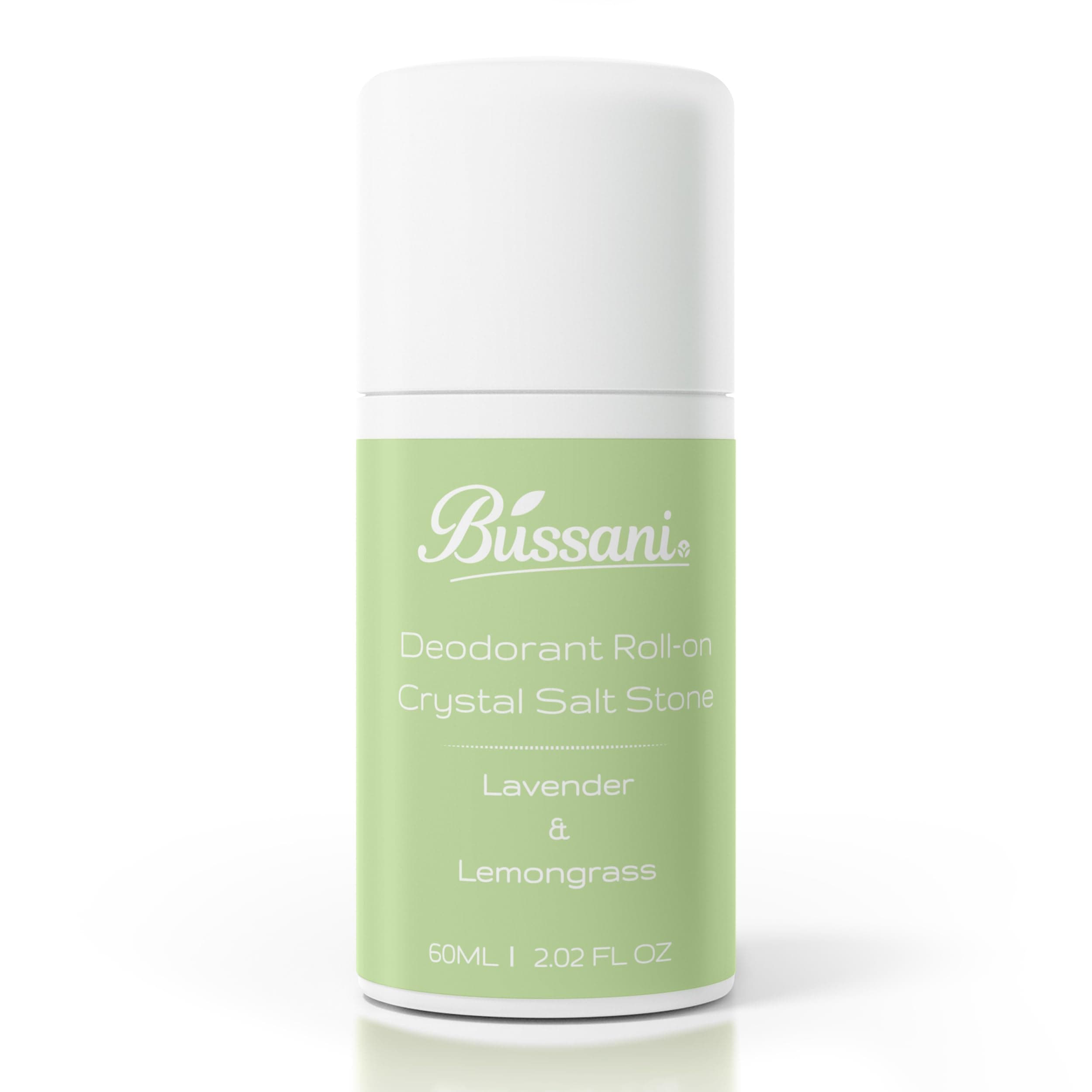 Deodorant Roll On Crystal Salt Stone for Women, Men, Girls, Kids, Boys | Aluminum & Baking Soda Free | 24-Hour Odor Protection | Fragrance: Lemongrass & Lavender 2.02 fl oz