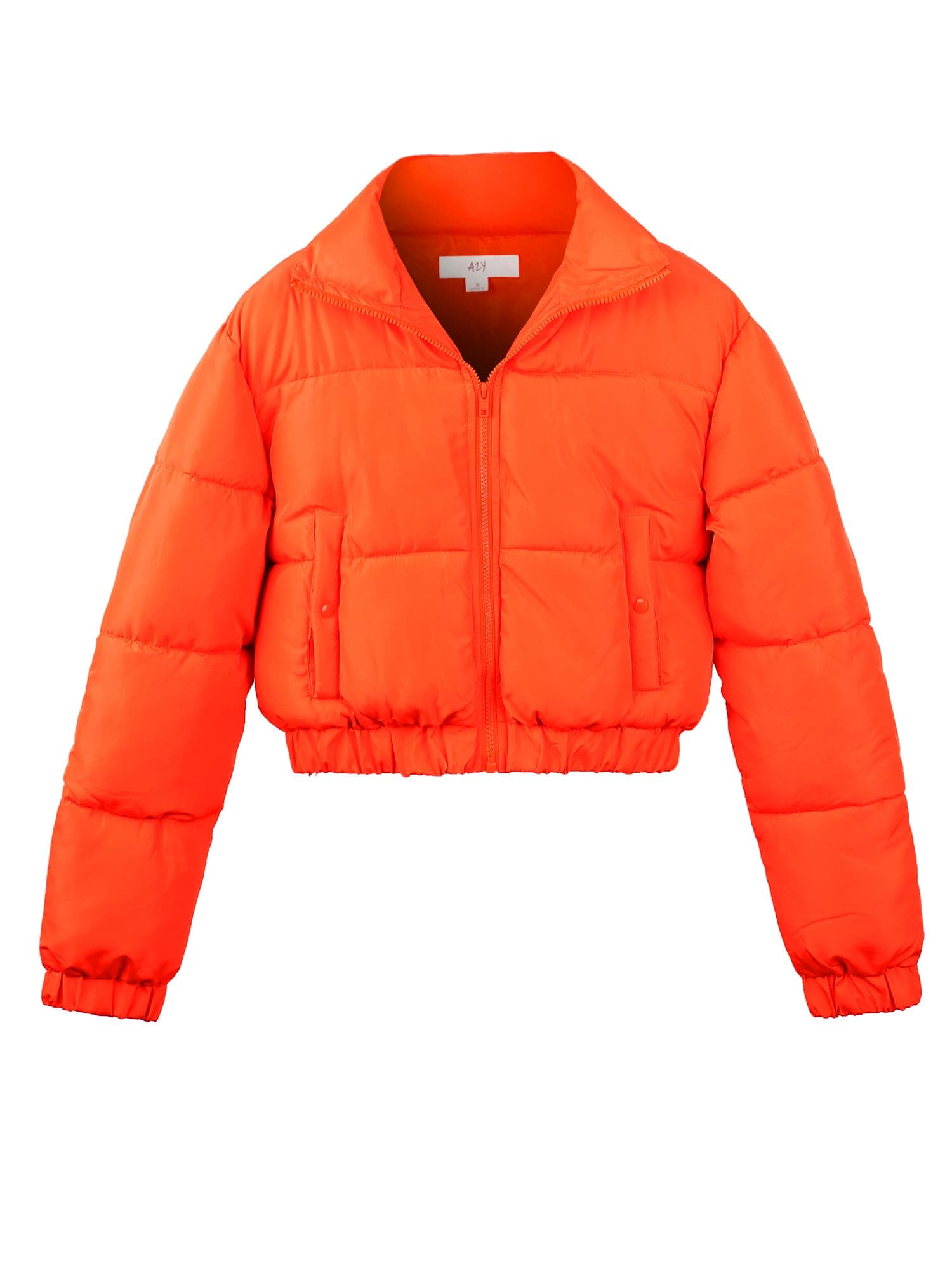 A2Y Women's Cropped Zipper Puffer Jacket