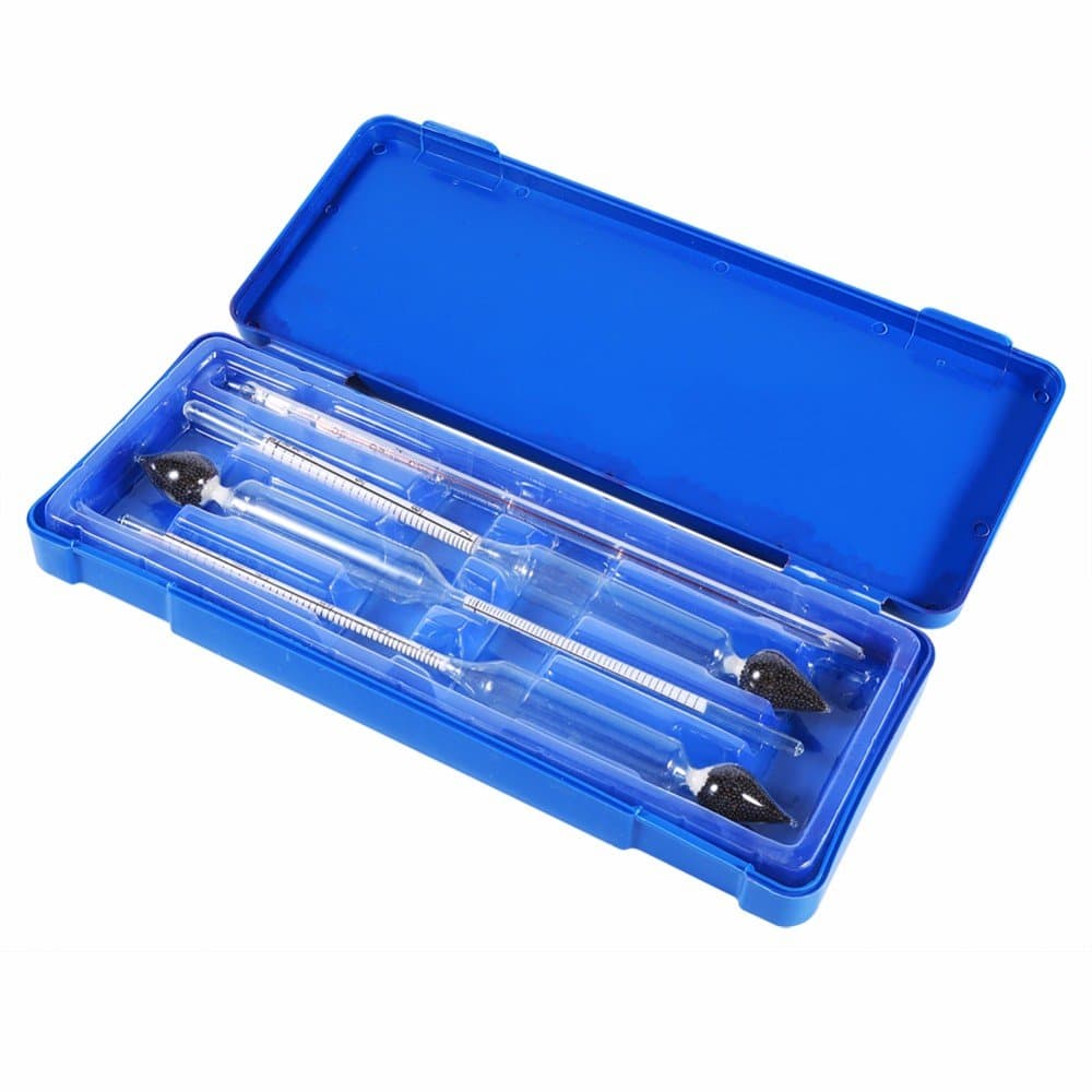 3Pcs Alcohol Hydrometer Meter Tester 0 To 100 degrees Thermometer For Wine Vodka Whiskey Alcoholmeter Measuring Instrument Tool