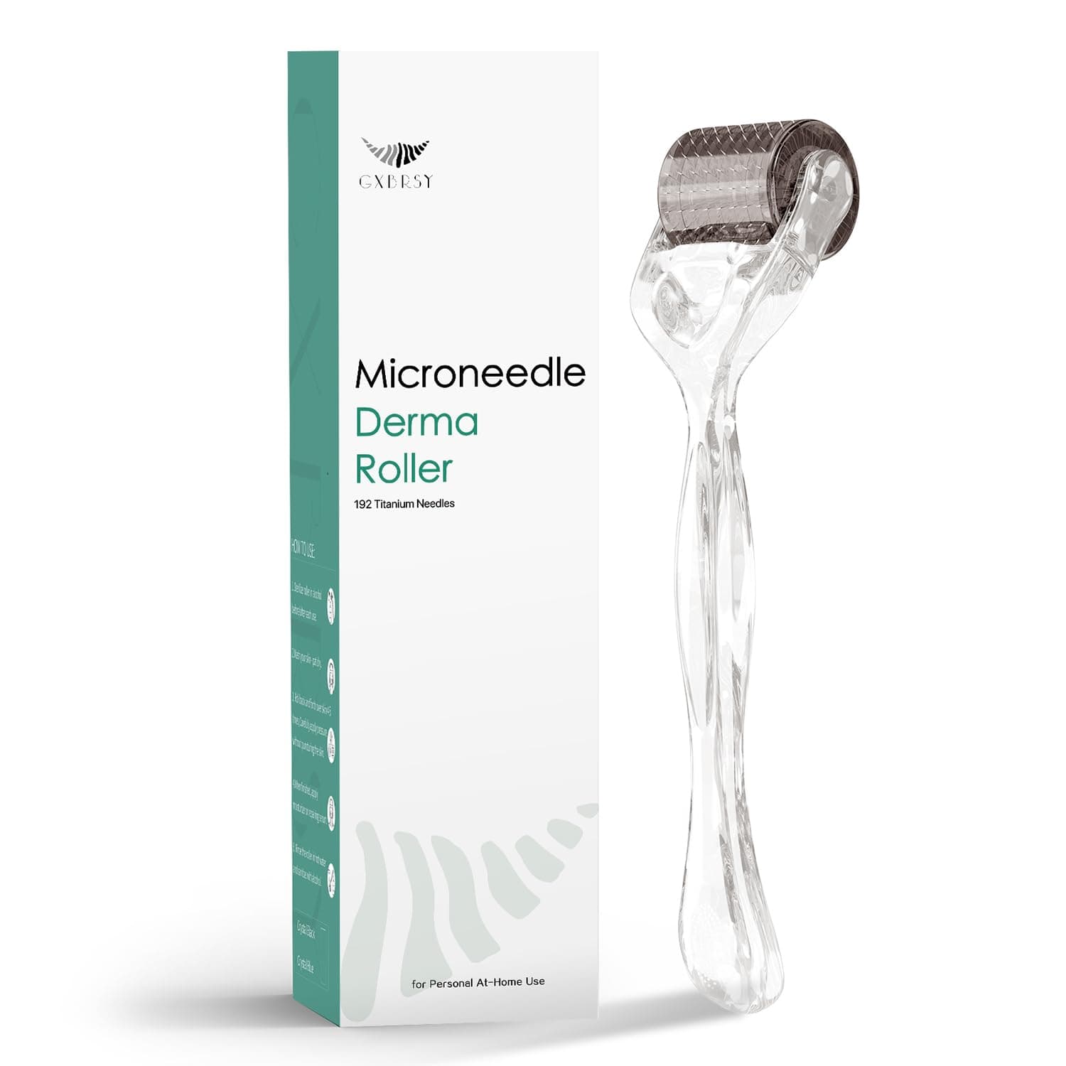 Derma Roller 0.30mm Titanium 192 Micro Needles Face Beard Dermal Roller (Crystal)